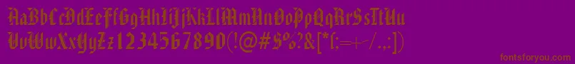 AmericantextRegularDb Font – Brown Fonts on Purple Background