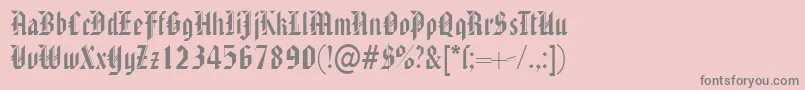 Шрифт AmericantextRegularDb – серые шрифты на розовом фоне