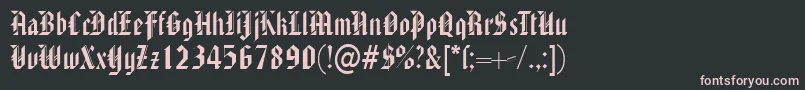 AmericantextRegularDb Font – Pink Fonts on Black Background