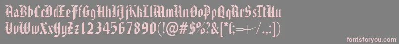 AmericantextRegularDb Font – Pink Fonts on Gray Background