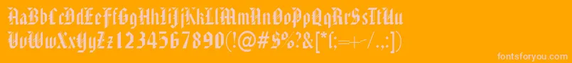 AmericantextRegularDb Font – Pink Fonts on Orange Background