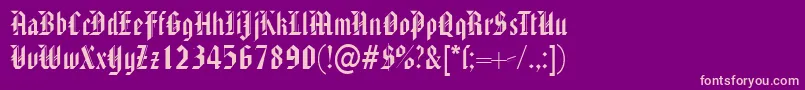 AmericantextRegularDb Font – Pink Fonts on Purple Background