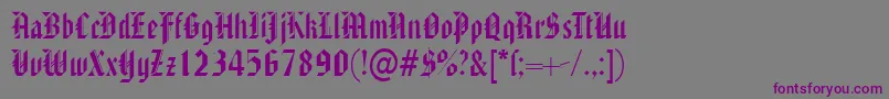 AmericantextRegularDb Font – Purple Fonts on Gray Background