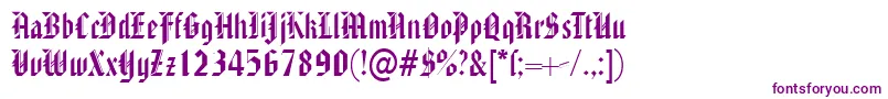 フォントAmericantextRegularDb – 紫色のフォント