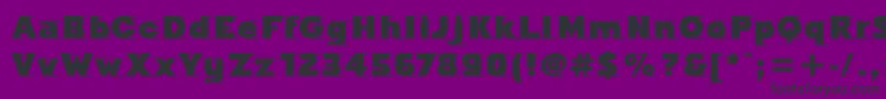 フォントOdysseeMdItcTtUltra – 紫の背景に黒い文字