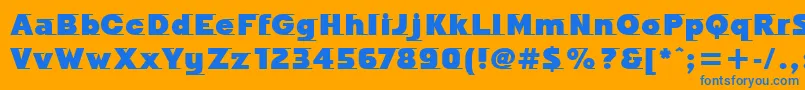 OdysseeMdItcTtUltra Font – Blue Fonts on Orange Background