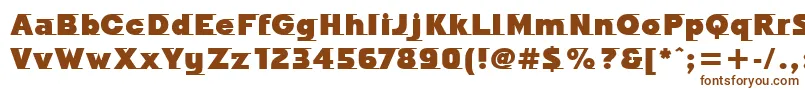 Шрифт OdysseeMdItcTtUltra – коричневые шрифты на белом фоне