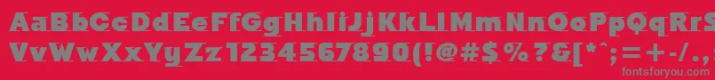 OdysseeMdItcTtUltra Font – Gray Fonts on Red Background