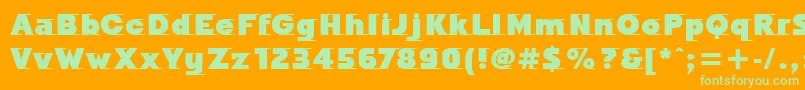 OdysseeMdItcTtUltra Font – Green Fonts on Orange Background