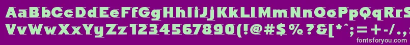 OdysseeMdItcTtUltra Font – Green Fonts on Purple Background