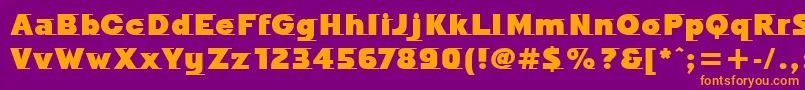 OdysseeMdItcTtUltra Font – Orange Fonts on Purple Background