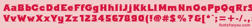 OdysseeMdItcTtUltra Font – Red Fonts on Pink Background