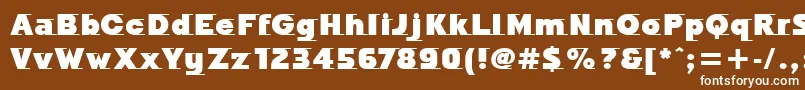 Шрифт OdysseeMdItcTtUltra – белые шрифты на коричневом фоне