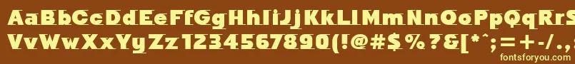 OdysseeMdItcTtUltra Font – Yellow Fonts on Brown Background