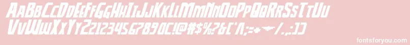 Thunderhawkexpandital-Schriftart – Weiße Schriften auf rosa Hintergrund