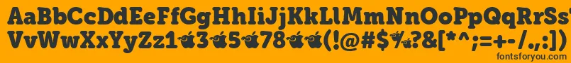 EacologicaRoundSlabFfp Font – Black Fonts on Orange Background