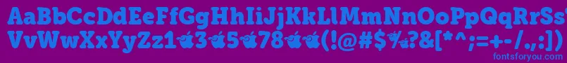 EacologicaRoundSlabFfp Font – Blue Fonts on Purple Background