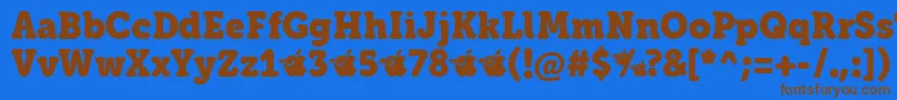 Шрифт EacologicaRoundSlabFfp – коричневые шрифты на синем фоне