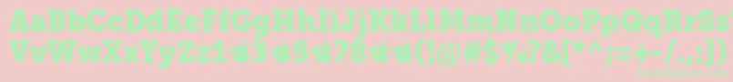 EacologicaRoundSlabFfp Font – Green Fonts on Pink Background