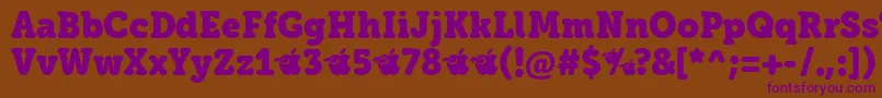 EacologicaRoundSlabFfp Font – Purple Fonts on Brown Background