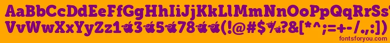EacologicaRoundSlabFfp Font – Purple Fonts on Orange Background