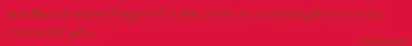Fonte ScribbledMonkey – fontes marrons em um fundo vermelho