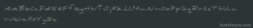 More about ScribbledMonkey Font ScribbledMonkey Font – Gray Fonts on Black Background