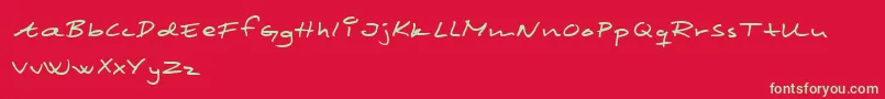 ScribbledMonkey Font – Green Fonts on Red Background