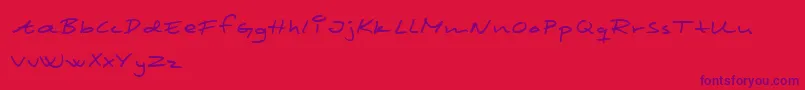 ScribbledMonkey Font – Purple Fonts on Red Background