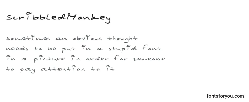 Schriftart ScribbledMonkey