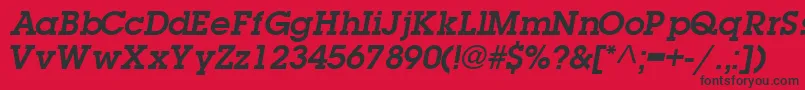 TorrentgraphicsskBold-fontti – mustat fontit punaisella taustalla