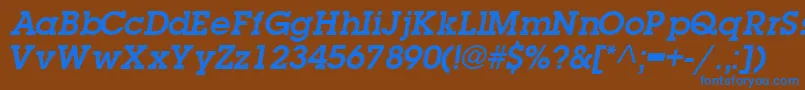 Saiba mais sobre a fonte TorrentgraphicsskBold Fonte TorrentgraphicsskBold – fontes azuis em um fundo marrom