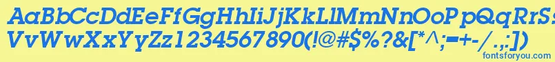 TorrentgraphicsskBold Font – Blue Fonts on Yellow Background