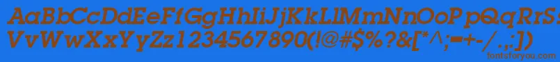 Fonte TorrentgraphicsskBold – fontes marrons em um fundo azul