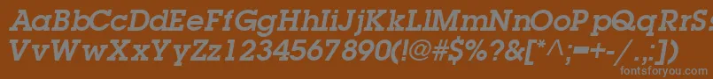 Шрифт TorrentgraphicsskBold – серые шрифты на коричневом фоне