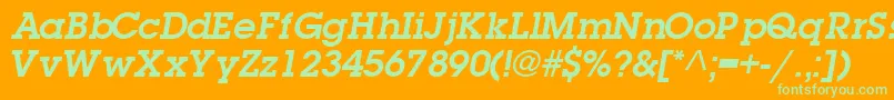 TorrentgraphicsskBold Font – Green Fonts on Orange Background