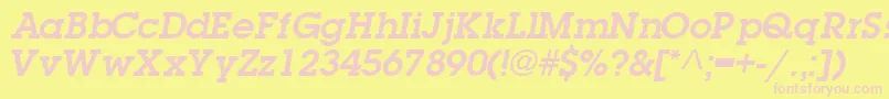 TorrentgraphicsskBold Font – Pink Fonts on Yellow Background