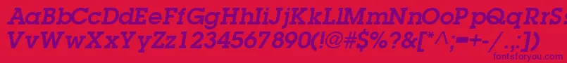 TorrentgraphicsskBold Font – Purple Fonts on Red Background