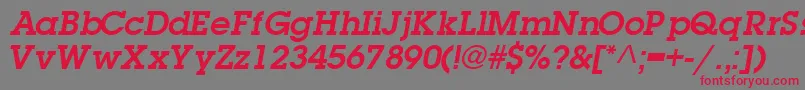 TorrentgraphicsskBold-Schriftart – Rote Schriften auf grauem Hintergrund