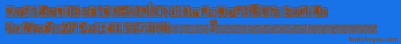 Police Insidebox – polices brunes sur fond bleu