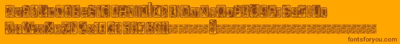 Insidebox Font – Brown Fonts on Orange Background