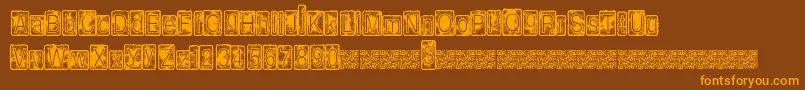 Insidebox Font – Orange Fonts on Brown Background