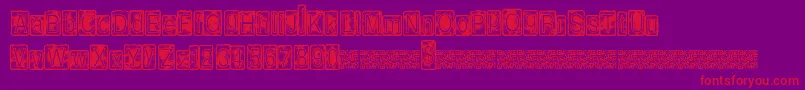 Insidebox Font – Red Fonts on Purple Background