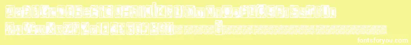 Insidebox Font – White Fonts on Yellow Background