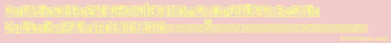 フォントInsidebox – 黄色のフォント、ピンクの背景