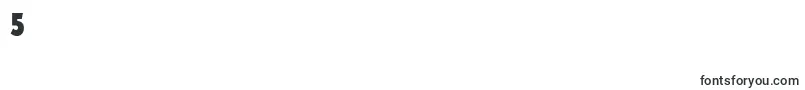 フォントDurangoCdBold – フォント数字5