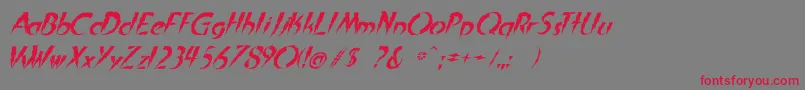 Flashital Font – Red Fonts on Gray Background