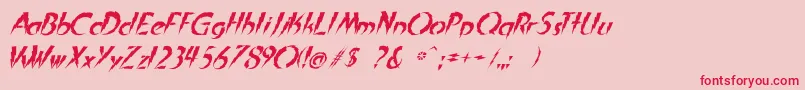 Flashital Font – Red Fonts on Pink Background