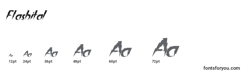 Flashital Font Sizes