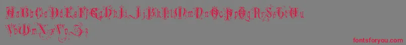 RomanticallyYours Font – Red Fonts on Gray Background